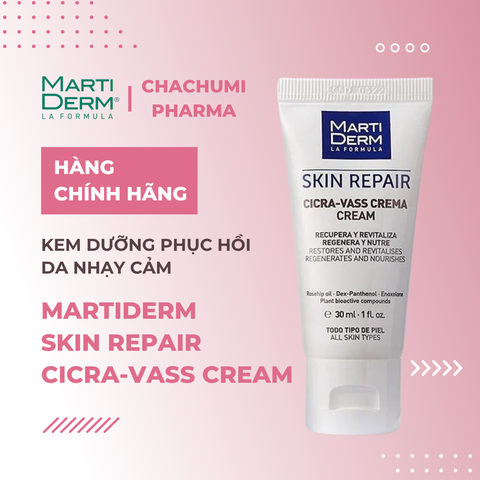 MartiDerm Skin Repair Cicra Vass Cream - Kem Dưỡng Phục Hồi Da Nhạy Cảm 30ml
