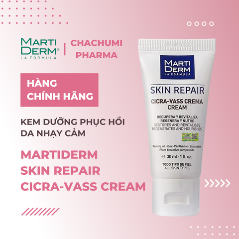 MartiDerm Skin Repair Cicra Vass Cream - Kem Dưỡng Phục Hồi Da Nhạy Cảm 30ml