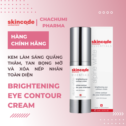 Skincode Brightening Eye Contour Cream - Kem đặc trị vùng mắt làm sáng quầng thâm, tan bọng mỡ và xóa nếp nhăn toàn diện