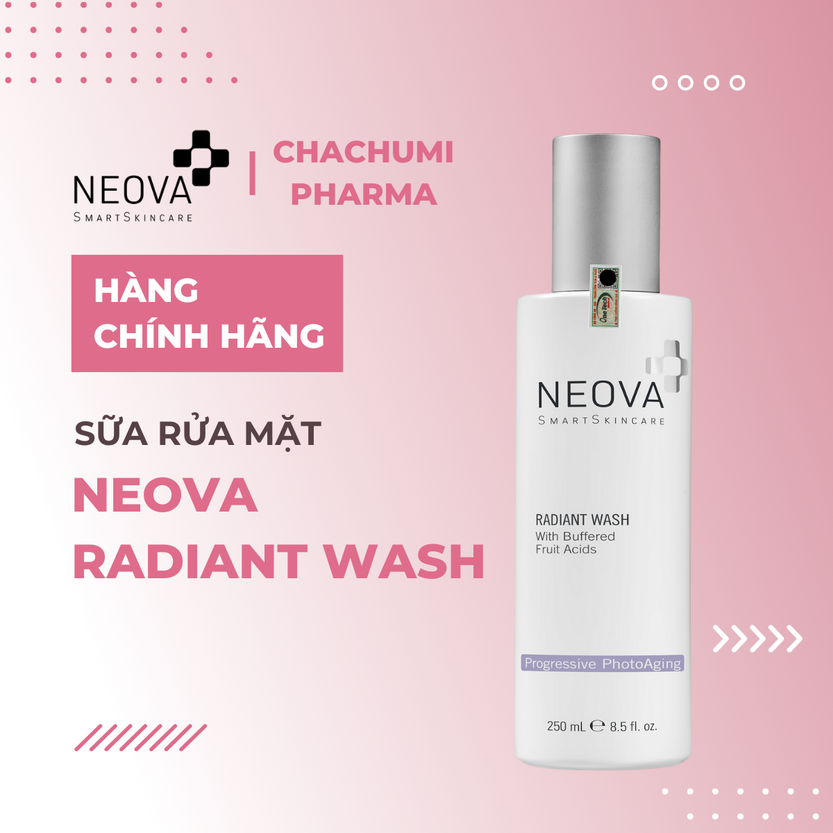 Neova Radiant Wash - Sữa rửa mặt 250ml