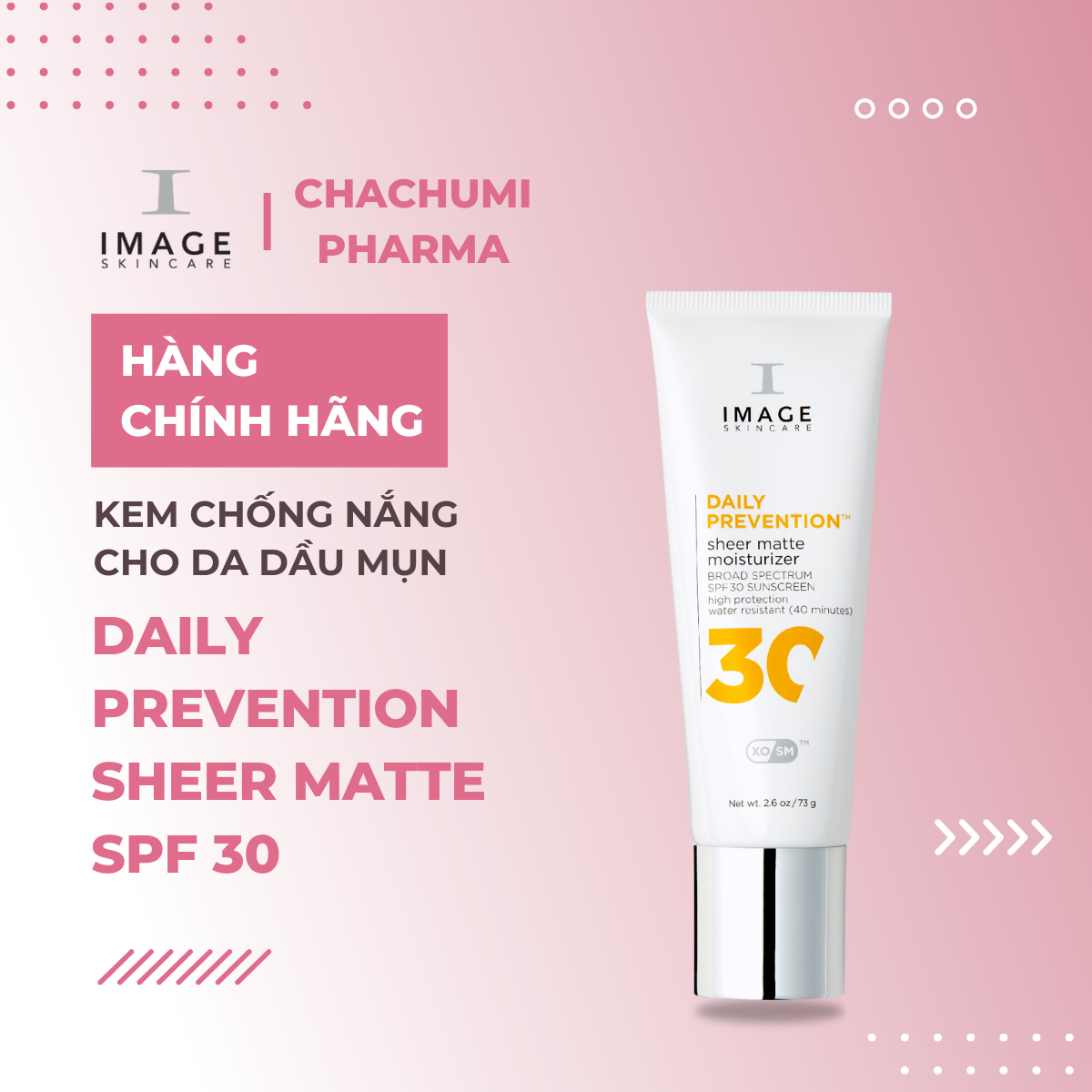 DAILY PREVENTION Sheer Matte Moisturizer - Kem chống nắng IMAGE Skincare SPF 30 73g