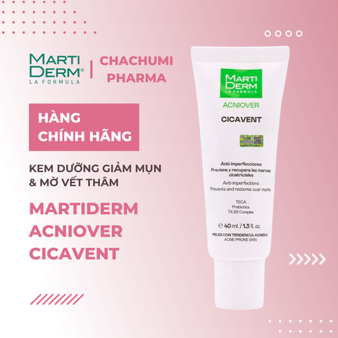 MartiDerm Acniover Cicavent 40ml - Kem dưỡng giảm mụn & thâm mụn