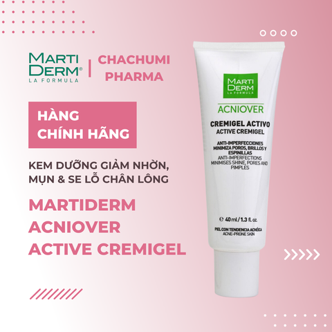 MartiDerm Acniover Active Cremigel - Kem Dưỡng Giảm Nhờn, Mụn & Se Lỗ Chân Lông (40ml)