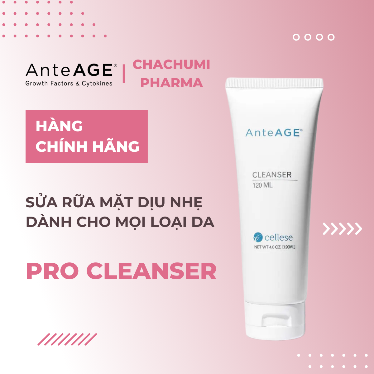 AnteAGE Cleanser - Sửa Rữa Mặt Dịu Nhẹ Dành Cho Mọi Lọi Da