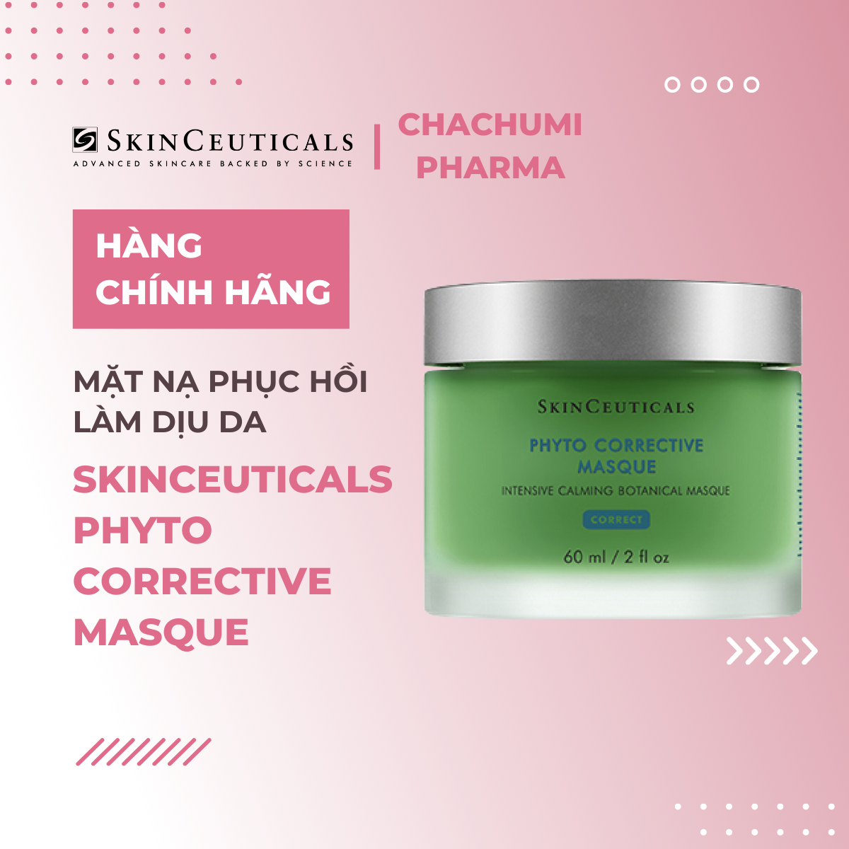 SkinCeuticals Phyto Corrective Masque - Mặt Nạ Phục Hồi Làm Dịu Da 60ml (Mỹ)