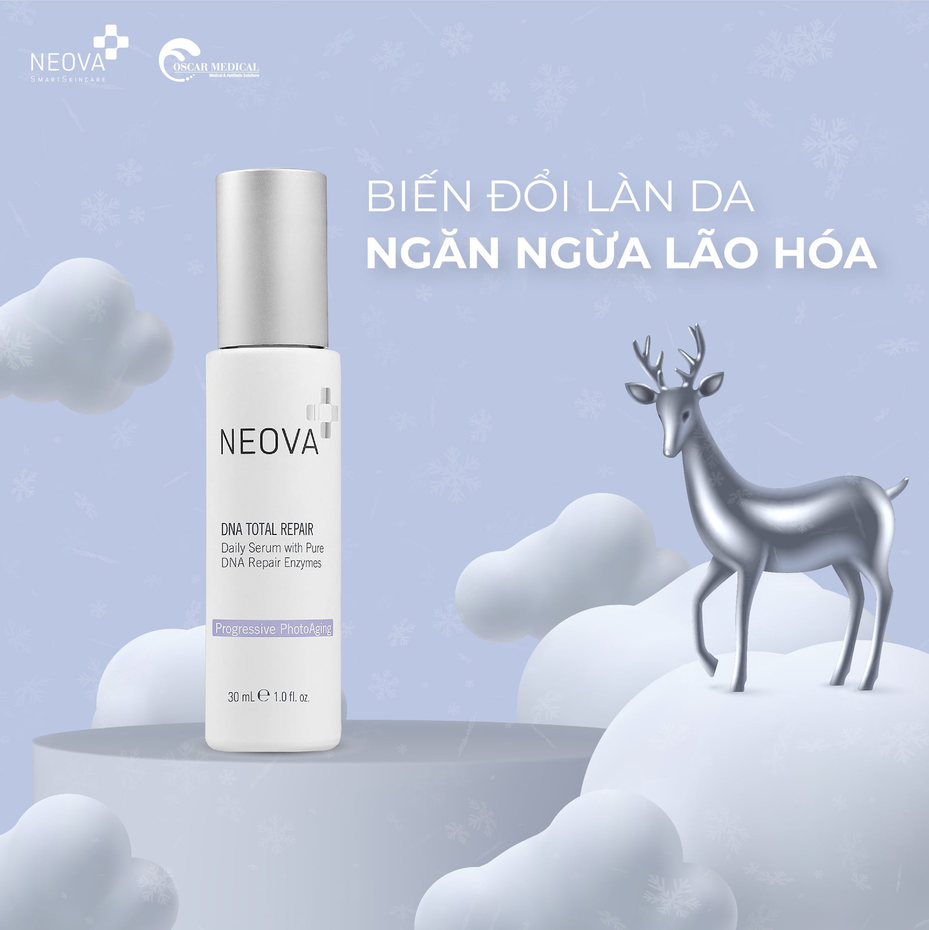 Neova DNA Total Repair - Serum Phục hồi Chống Oxy hóa chứa Enzymes DNA Tinh khiết