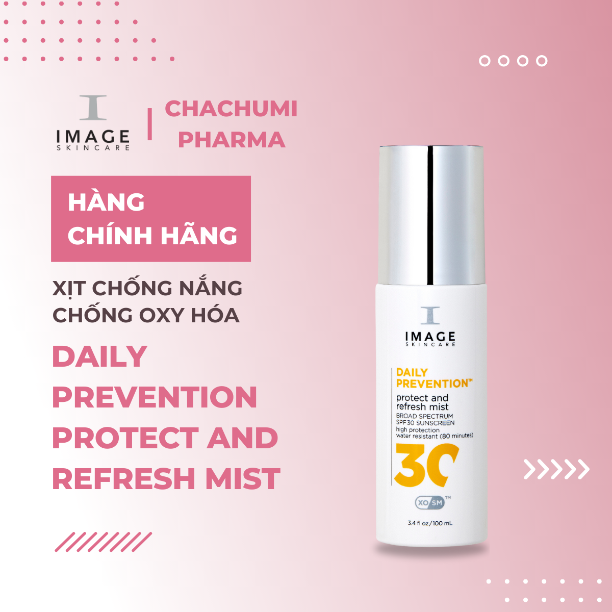 IMAGE Skincare Protect and Refresh Mist SPF 30 100ml Xịt chống nắng
