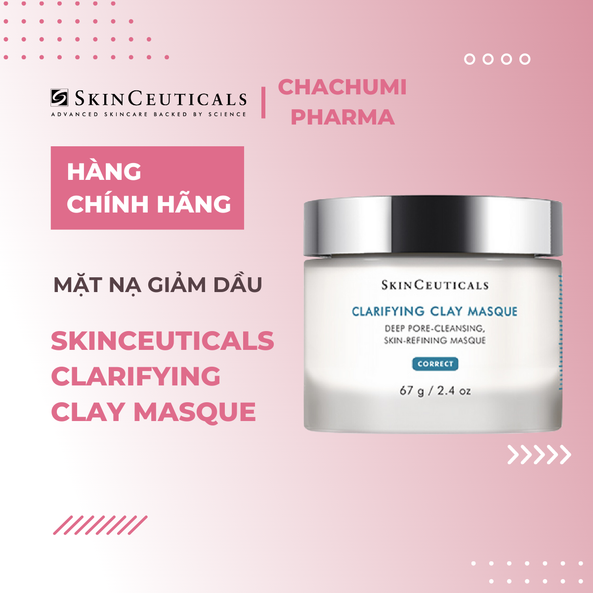 Skinceuticals Clarifying Clay Masque - Mặt Nạ Giảm Dầu 60ml (Mỹ)