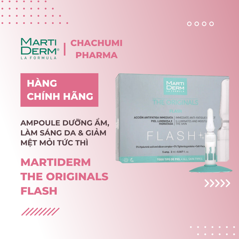 MartiDerm The Originals Flash - Ampoule Dưỡng Ẩm, Làm Sáng Da & Giảm Mệt Mỏi Tức Thì