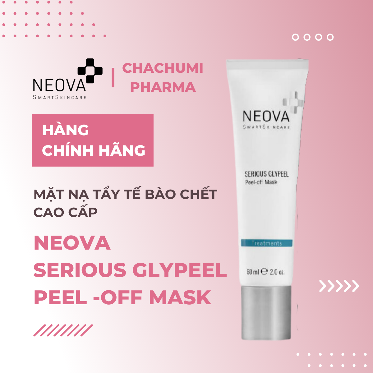 Neova Serious GlyPeel Peel-Off Mask 60ml – Mặt Nạ Tẩy Tế Bào Chết Cao Cấp Mỹ