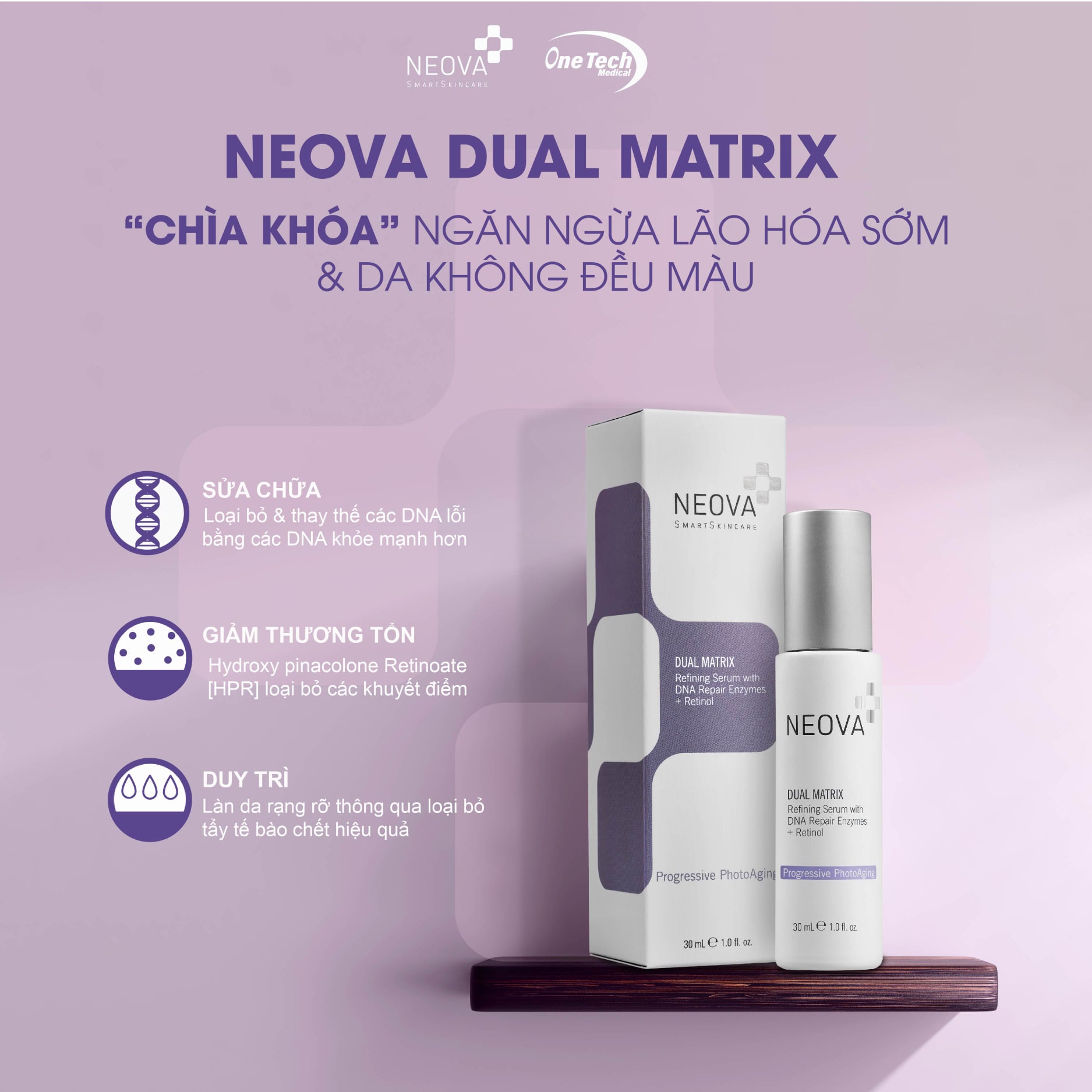 Neova Dual Matrix - Tinh chất chống lão hóa và làm đều màu da