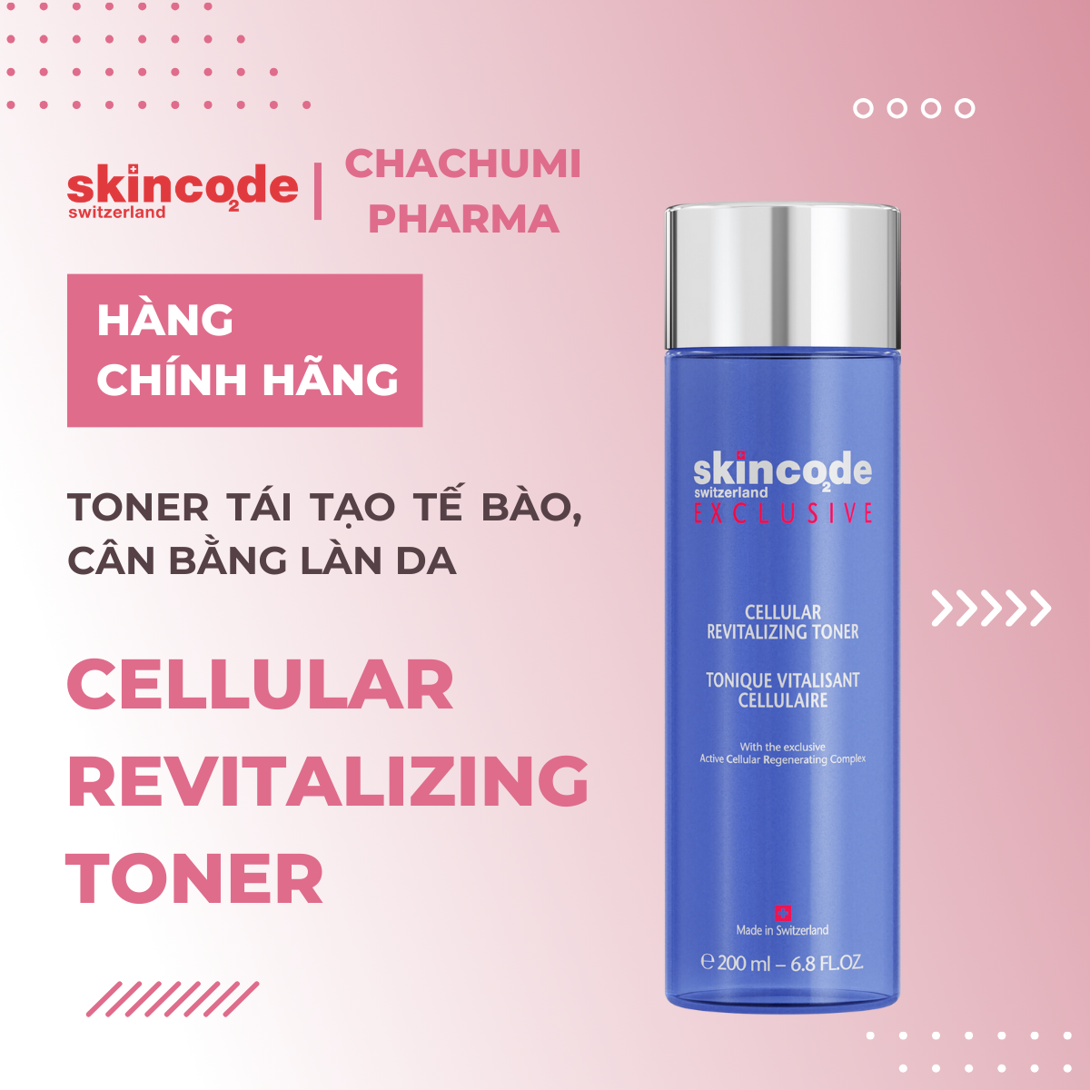 Skincode Cellular Revitalizing Toner - Toner Hoa Thanh Cúc tái tạo tế bào, cân bằng làn da