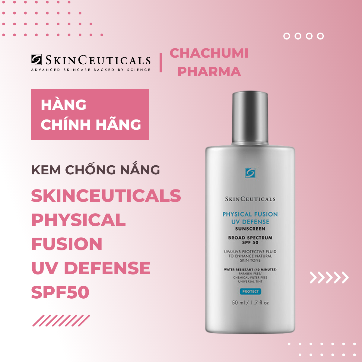 Skinceuticals Physical Fusion UV Defense SPF50 50ml (Mỹ)