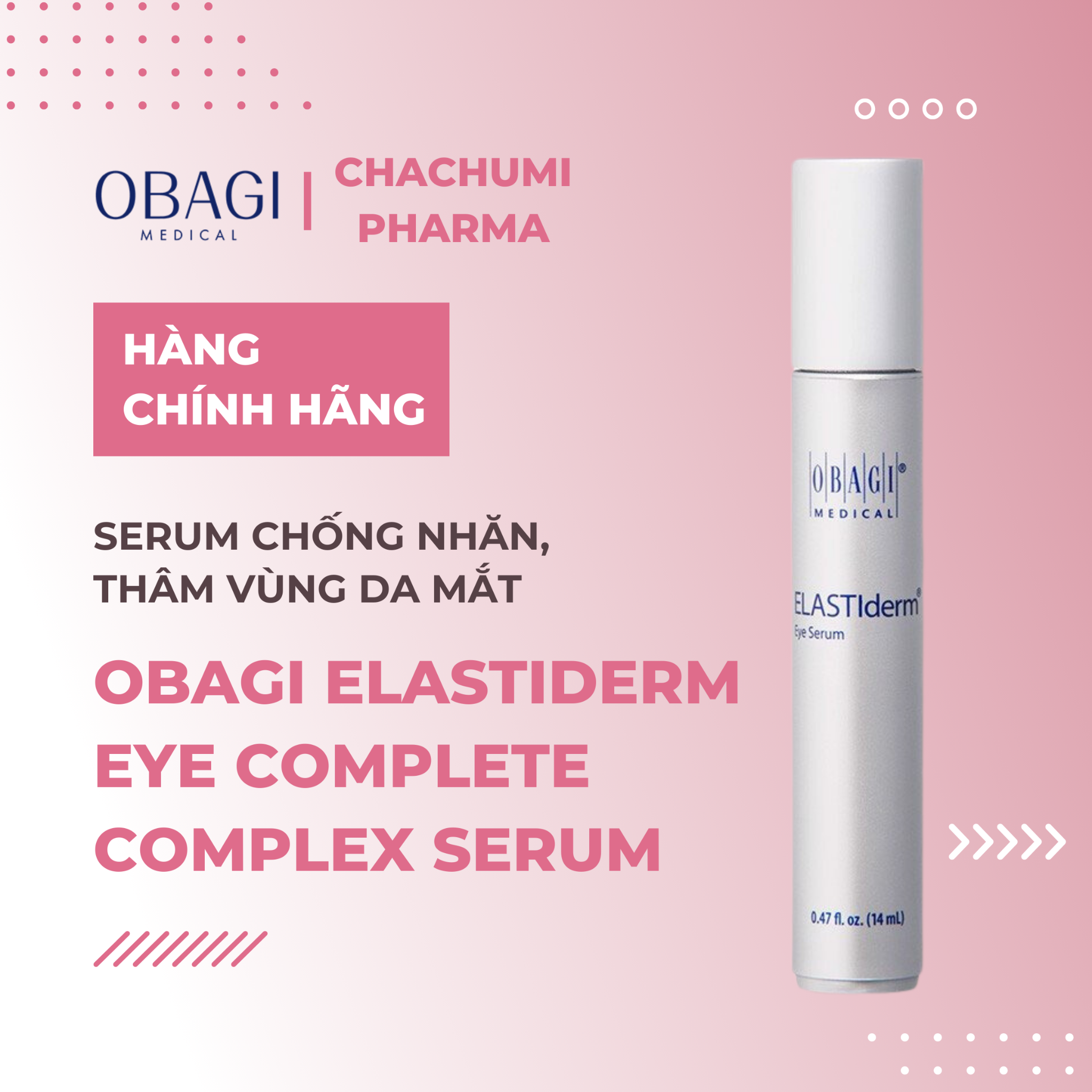 Obagi Elastiderm Eye Complete Complex Serum - Serum chống nhăn, thâm vùng da mắt