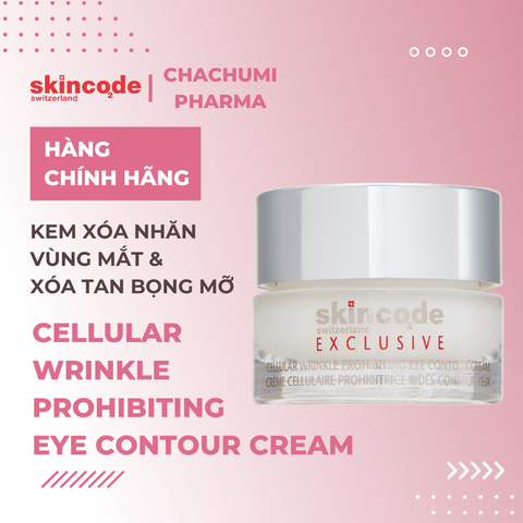 Skincode Cellular Wrinkle Prohibiting Eye Contour Cream - Kem xóa nhăn, săn chắc vùng mắt & xóa tan bọng mỡ