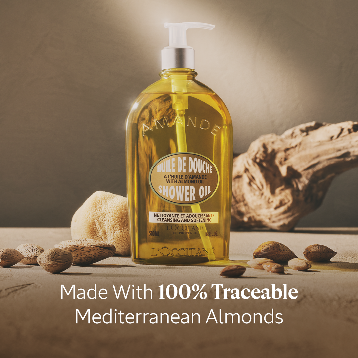 Sữa tắm Hạnh Nhân L'Occitane Almond Shower Oil 500ml (Dầu tắm)