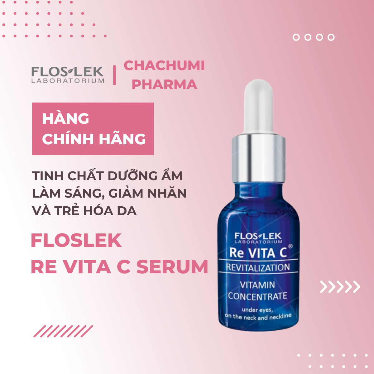 Floslek Re Vita C Serum - Tinh chất dưỡng ẩm làm sáng, giảm nhăn và trẻ hóa da