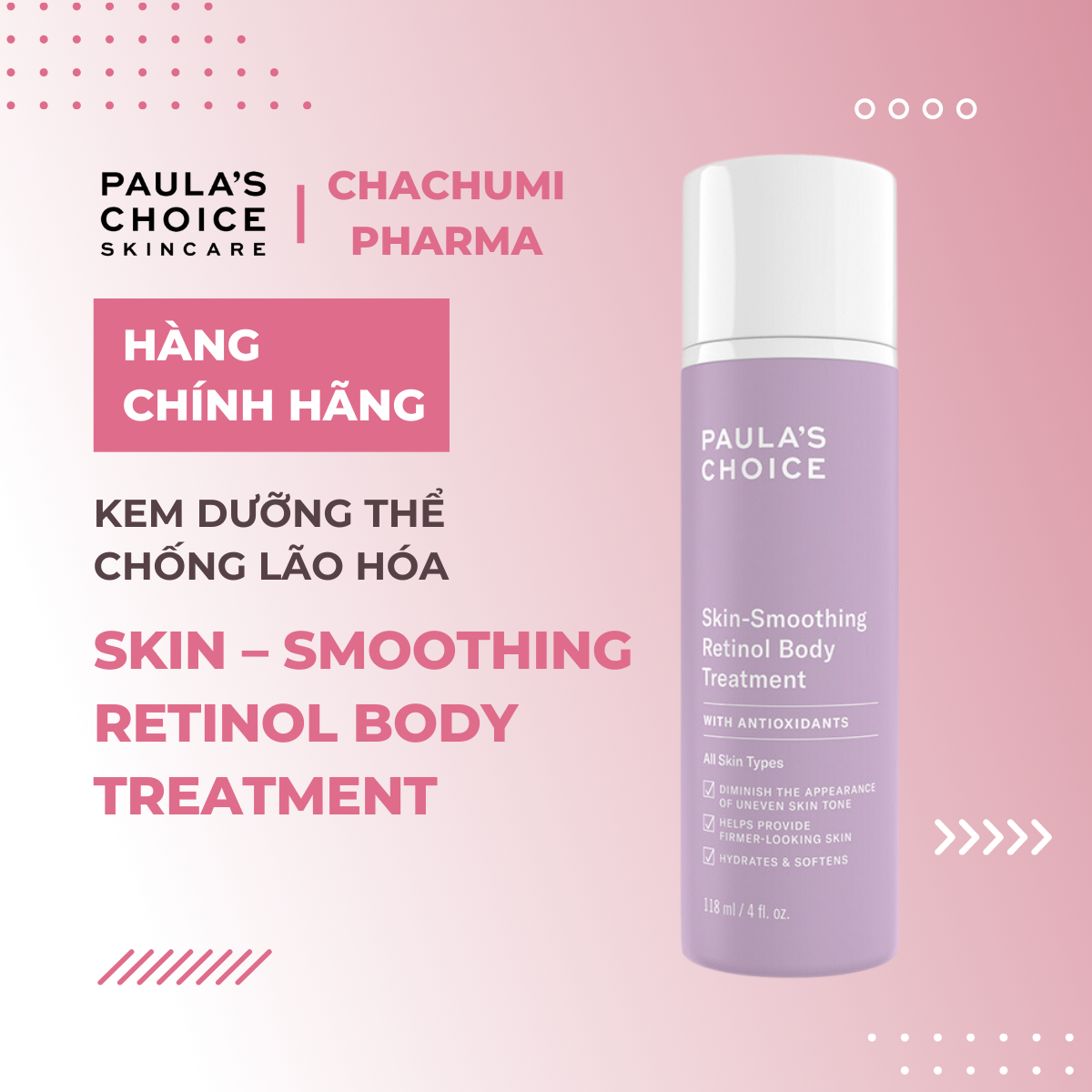 Paula's Choice Resist Retinol Skin-Smoothing Body Treatment - Kem dưỡng thể chống lão hóa