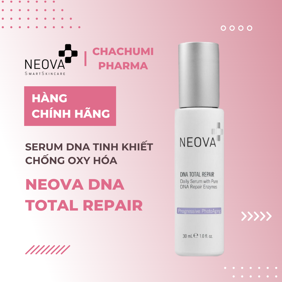 Neova DNA Total Repair - Serum Phục hồi Chống Oxy hóa chứa Enzymes DNA Tinh khiết