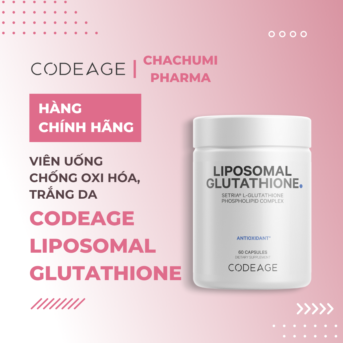 CODEAGE LIPOSOMAL GLUTATHIONE 500mg & 1000mg