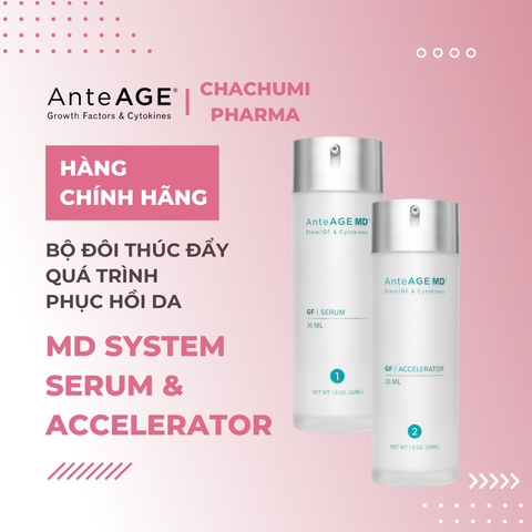 AnteAGE MD System - Bộ Đôi Sản Phẩm Chống Oxy Hóa, Phục Hồi Hàng Rào Bảo Vệ Da, Dưỡng Ẩm, Giảm Viêm, Làm Dịu, Ngăn Ngừa Sẹo Chuyên Sâu