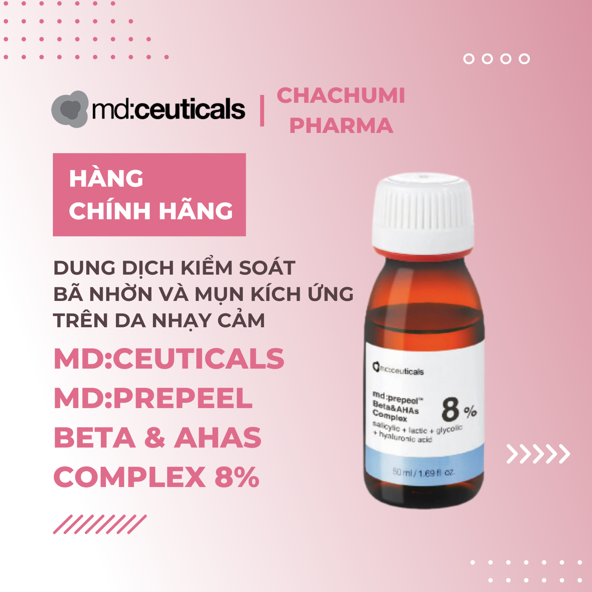 Md:ceuticals Md - Beta AHAS Complex 8% - Tẩy tế bào chết Làm sáng và căng bóng da