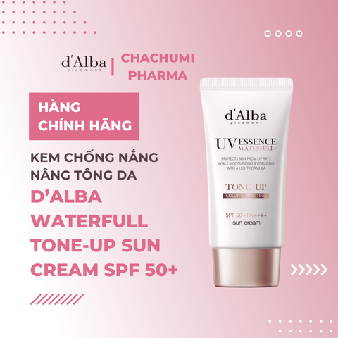 [d’Alba] Waterfull Tone-up Sun Cream - Kem chống nắng nâng tông da SPF 50+ 50ml