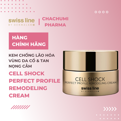 Swissline Cell Shock Perfect Profile Remodeling Cream - Kem phục hồi lão hóa vùng da cổ, săn chắc & đánh tan nọng cằm