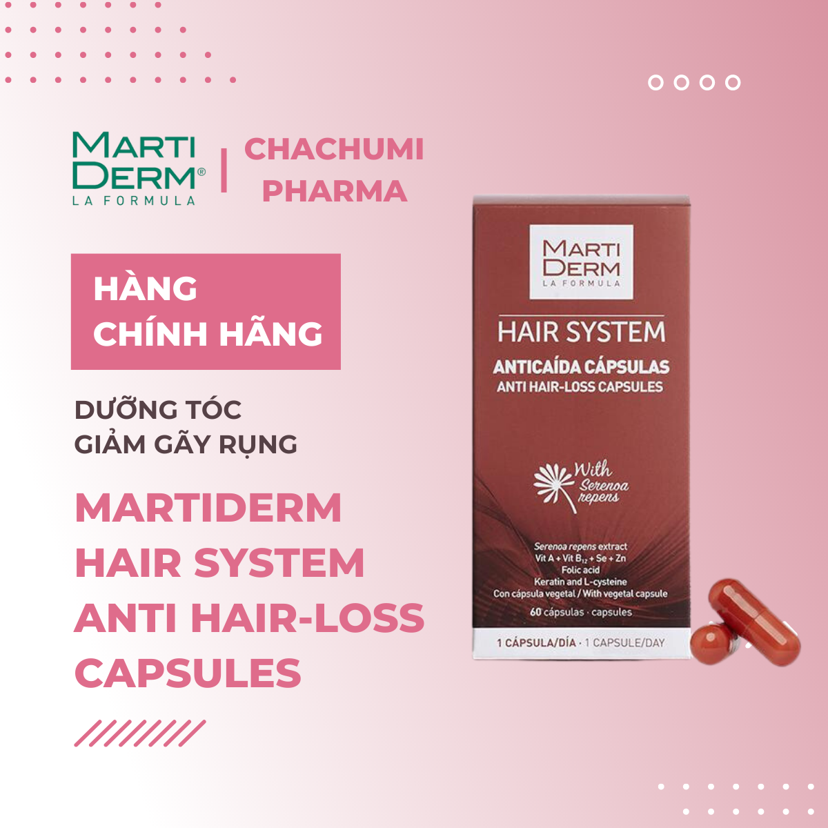 Martiderm Hair System Anti Hair-Loss - Dưỡng tóc giảm gãy rụng