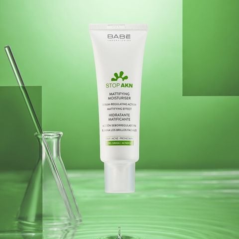Kem Dưỡng BABE Stop AKN Mattifying & Repairing Moisturiser Cho Da Dầu Mụn 50ml