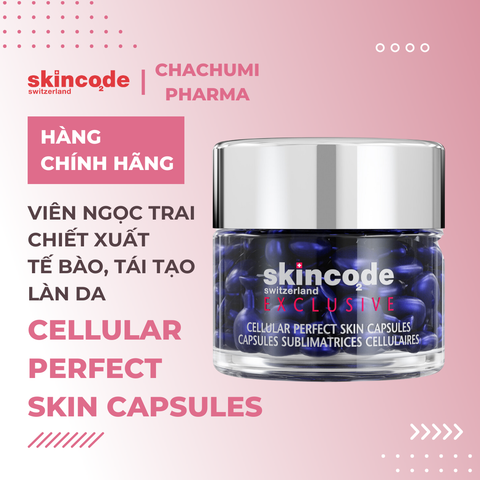 Skincode Cellular Perfect Skin Capsules (45pcs) -  Viên ngọc trai chiết xuất tế bào, tái tạo làn da siêu mềm mượt