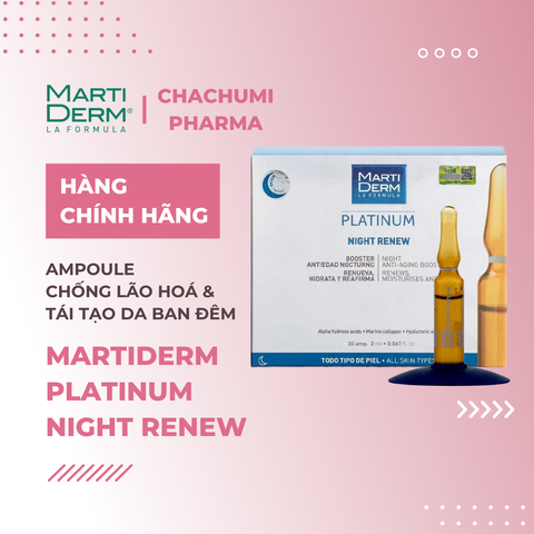 MartiDerm Platinum Night Renew Ampoule - Ampoule Chống Lão Hoá & Tái Tạo Da Ban Đêm