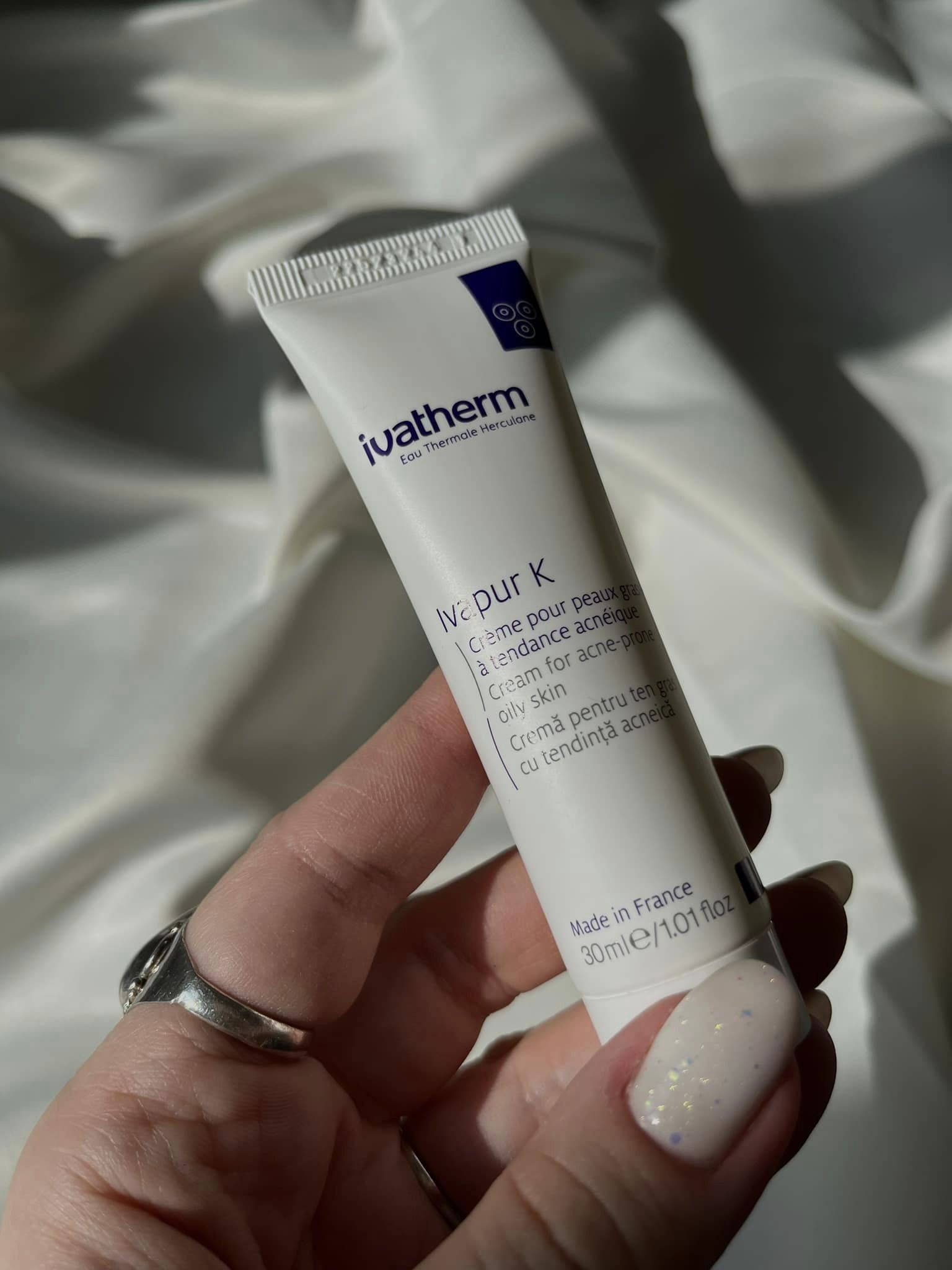 Ivatherm Ivapur K - Kem Dưỡng Giúp Giảm Mụn Đầu Đen, Giảm Bóng Nhờn 30ml