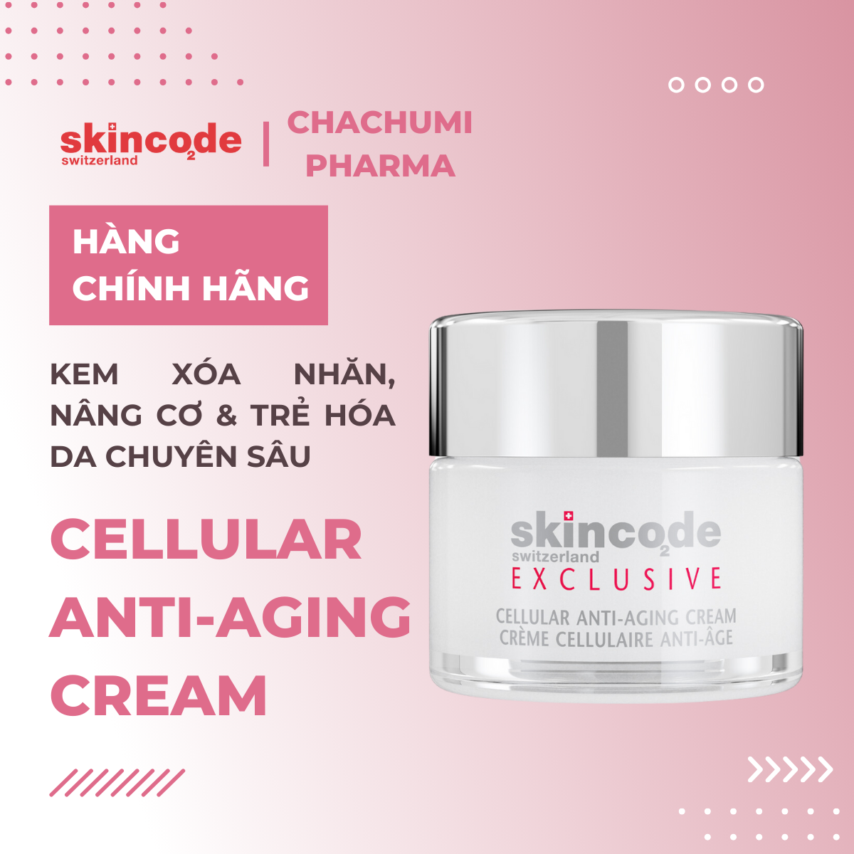 Skincode Cellular Anti-Aging Cream - Kem tế bào xóa nhăn, nâng cơ & trẻ hóa da chuyên sâu