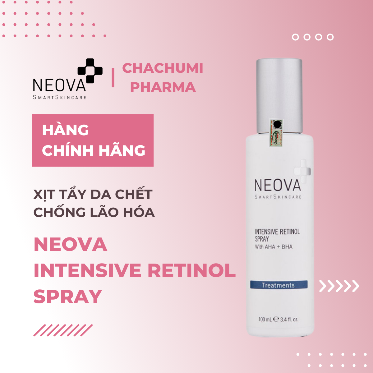 Neova Intensive Retinol Spray – Xịt tẩy da chết chống lão hóa – 100ml