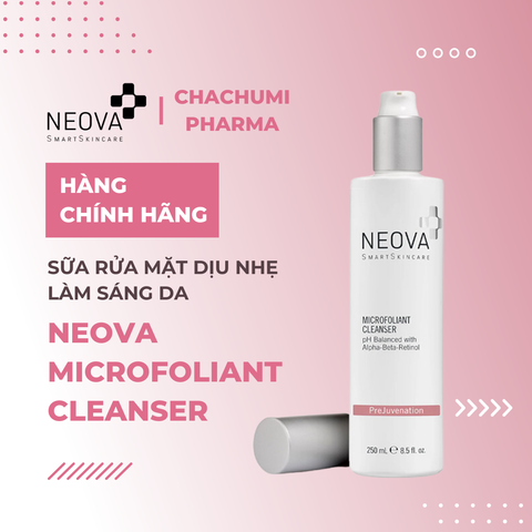 Neova Microfoliant Cleanser 250ml - Sữa Rửa Mặt Dịu Nhẹ Làm Sáng Da