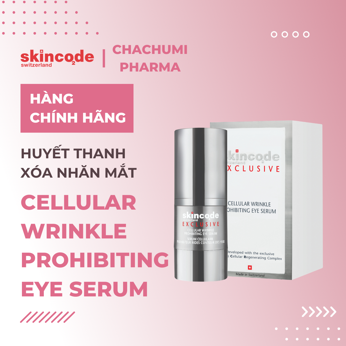 Skincode Cellular Wrinkle Prohibiting Eye Serum - Huyết thanh xóa nhăn mắt, chiết xuất tế bào trẻ hóa hoàn mỹ