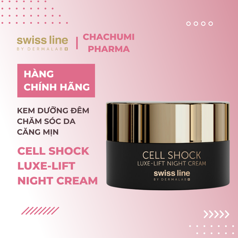 Swissline Cell Shock Luxe-Lift Night Cream - Kem tinh chất Vàng trẻ hóa và nâng cơ toàn diện ban đêm