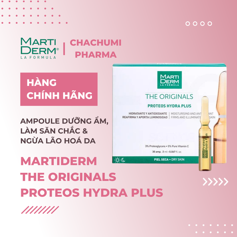 MartiDerm The Originals Proteos Hydra Plus - Ampoule Dưỡng Ẩm, Làm Săn Chắc & Ngừa Lão Hoá Da