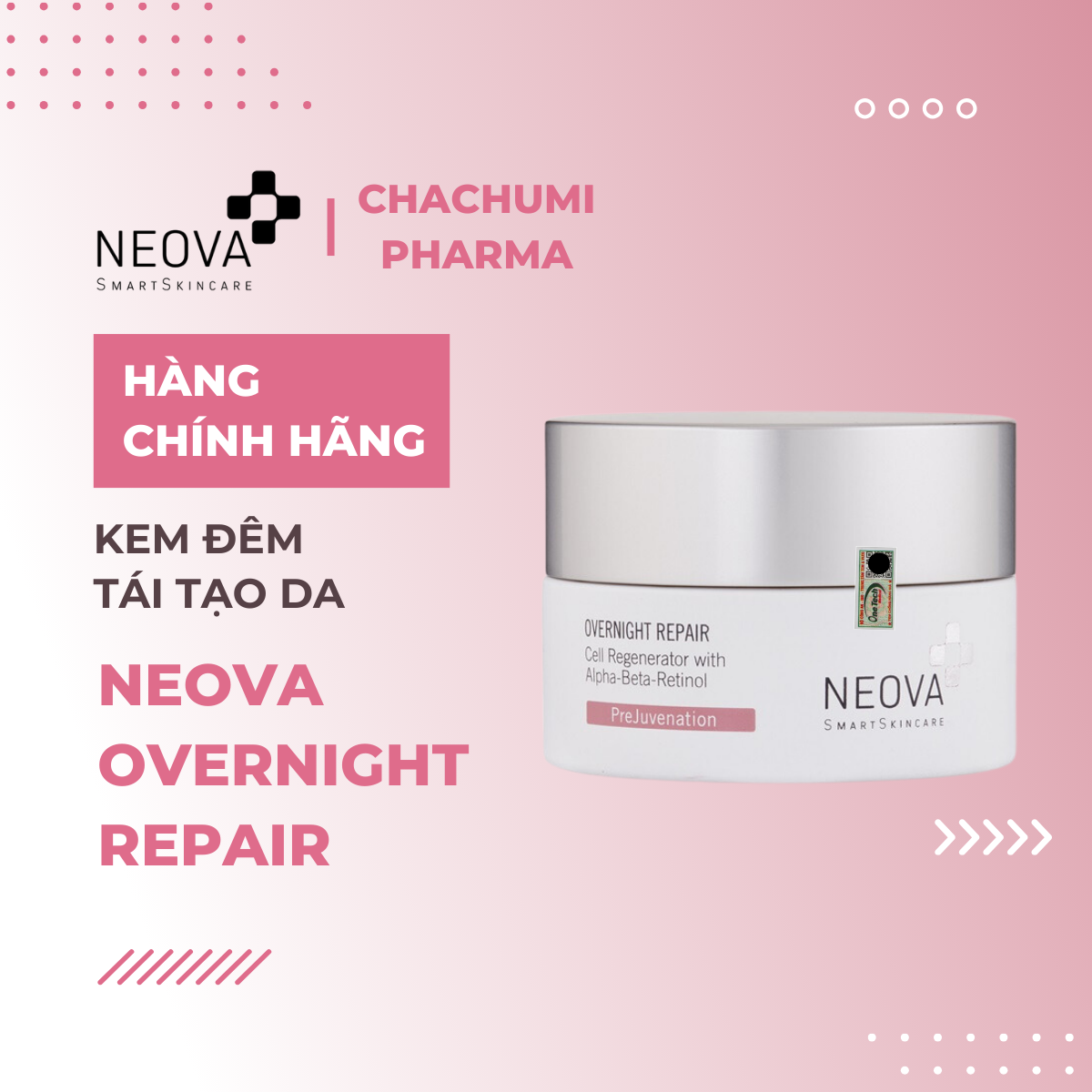 Neova OverNight Repair 50ml - Kem Đêm Tái Tạo Da
