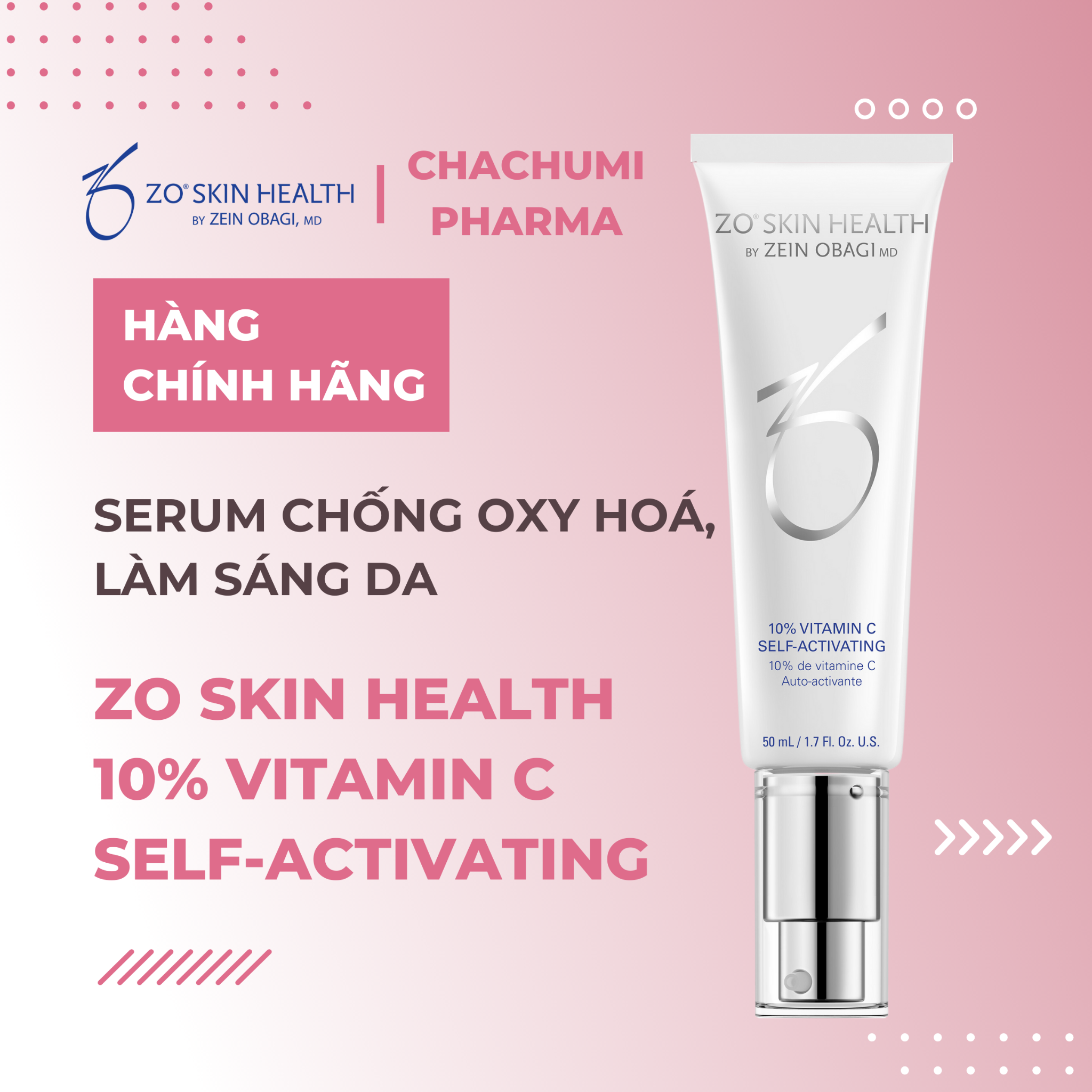 ZO SKIN HEALTH 10% VITAMIN C SELF-ACTIVATING - Serum dưỡng da