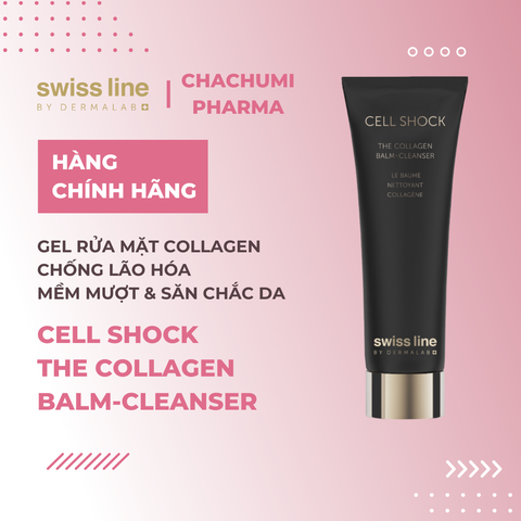 Swissline Cell Shock The Collagen Balm-Cleanser - Gel rửa mặt "Collagen tan chảy" chống lão hóa, mềm mượt và săn chắc làn da