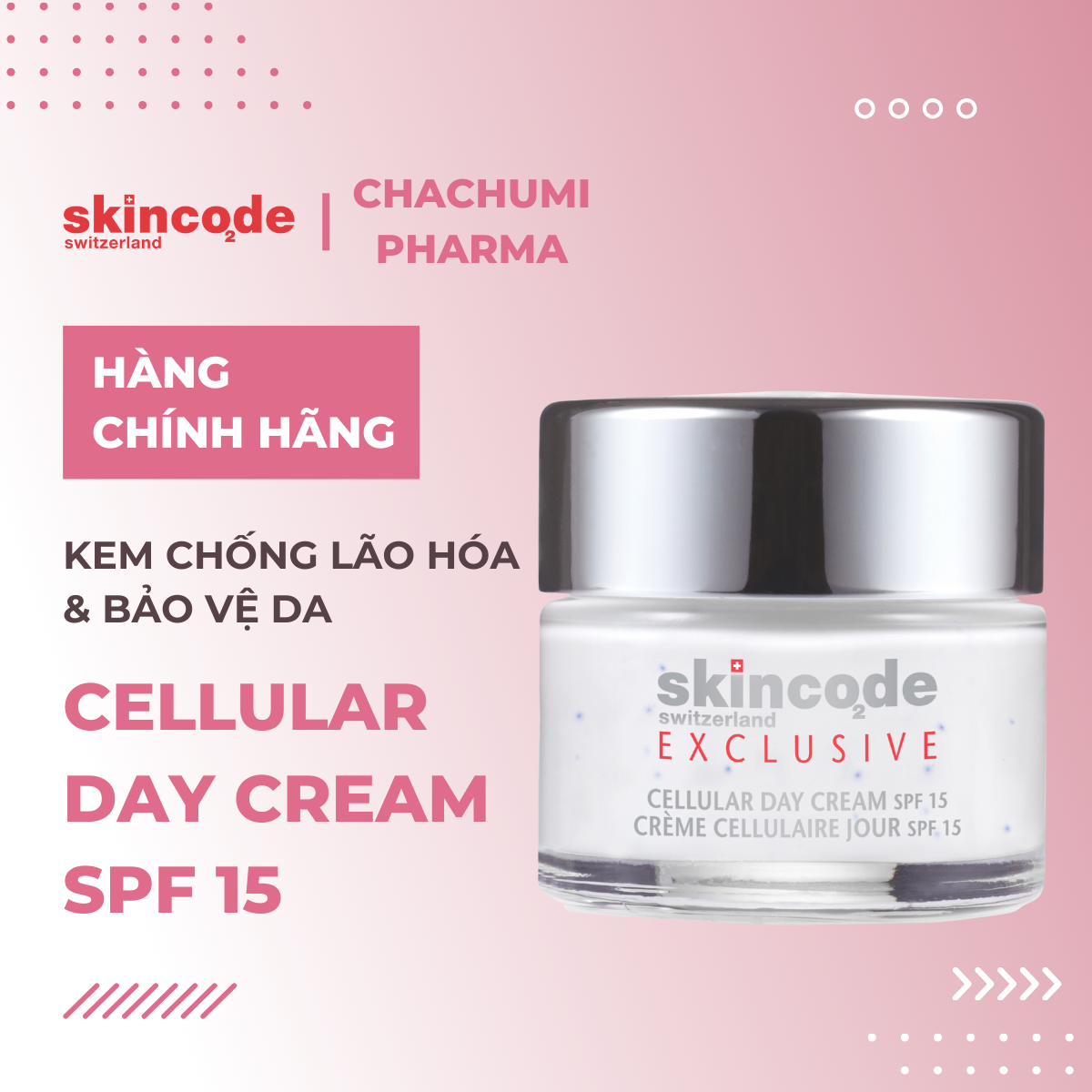 Skincode Cellular Day Cream SPF 15 - Kem tế bào dinh dưỡng, chống lão hóa & bảo vệ da SPF15