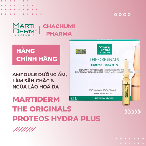 MartiDerm The Originals Proteos Hydra Plus - Ampoule Dưỡng Ẩm, Làm Săn Chắc & Ngừa Lão Hoá Da