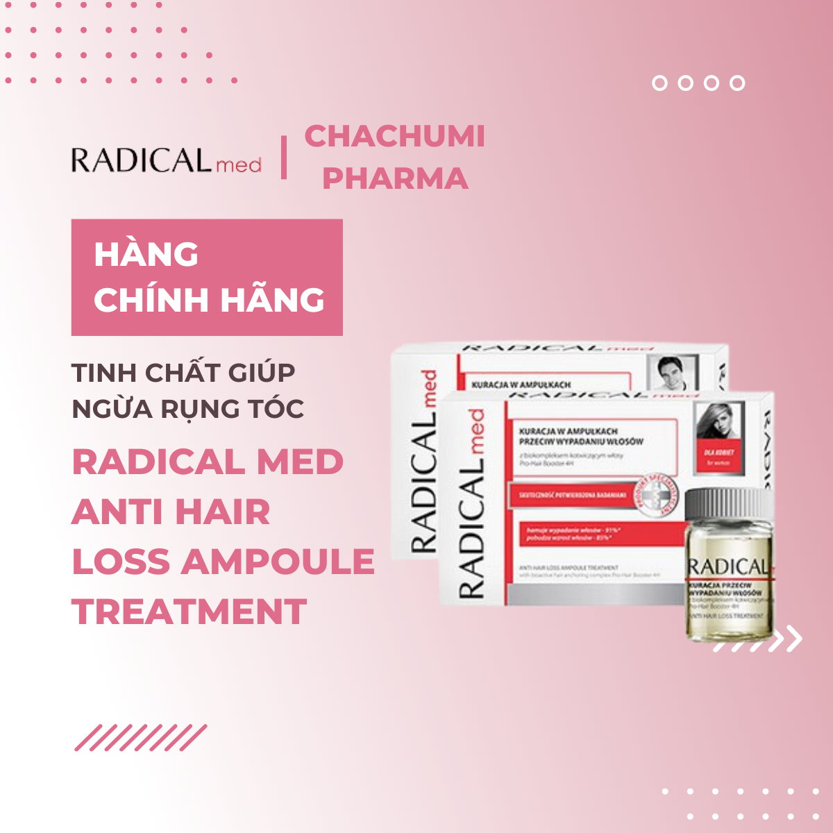 Farmona Radical Med Anti Hair Loss Ampoule Treatment - Tinh Chất Giúp Ngừa Rụng Tóc