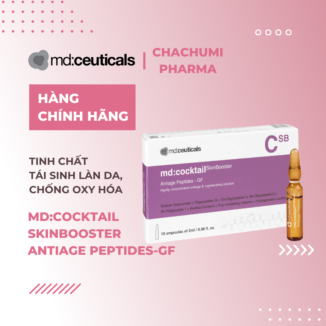 Md:ceuticals md:cocktail Skinbooster Anti-Age Peptide-GF – Tính chất tái sinh làn da, chống oxy hóa