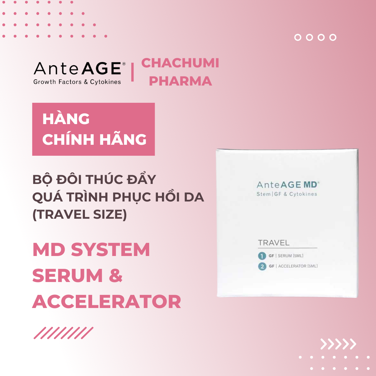 AnteAGE MD System - Bộ Đôi Sản Phẩm Chống Oxy Hóa, Phục Hồi Hàng Rào Bảo Vệ Da, Dưỡng Ẩm, Giảm Viêm, Làm Dịu, Ngăn Ngừa Sẹo Chuyên Sâu