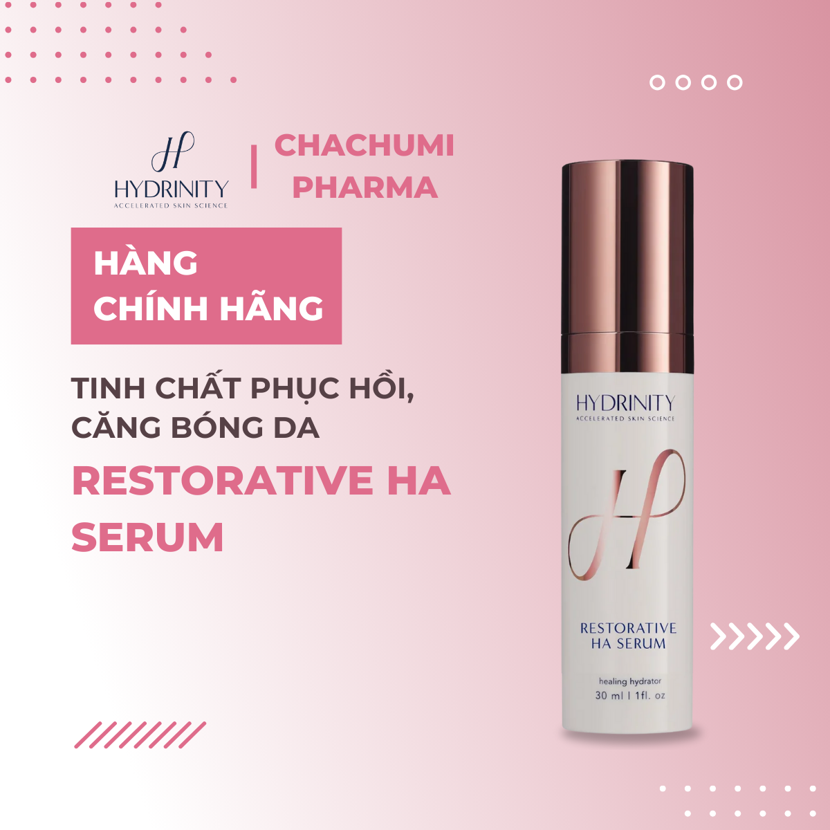 Tinh Chất Phục Hồi Da Hydrinity Restorative HA Serum Căng Bóng Và Cải Thiện Độ Đàn Hồi Da 30ml