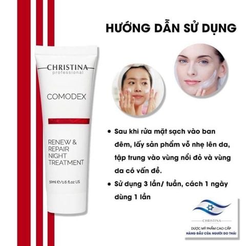 Christina Comodex Renew Repair Night Treatment Gel Dưỡng Phục Hồi Và Tái Tạo Da Ban Đêm 50ml