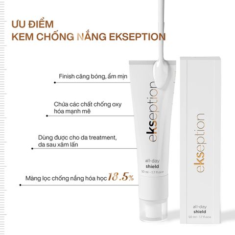 Kem Chống Nắng Ekseption Căng Bóng, Trẻ Hóa Da Ekseption All Day Shield SPF50 50ml